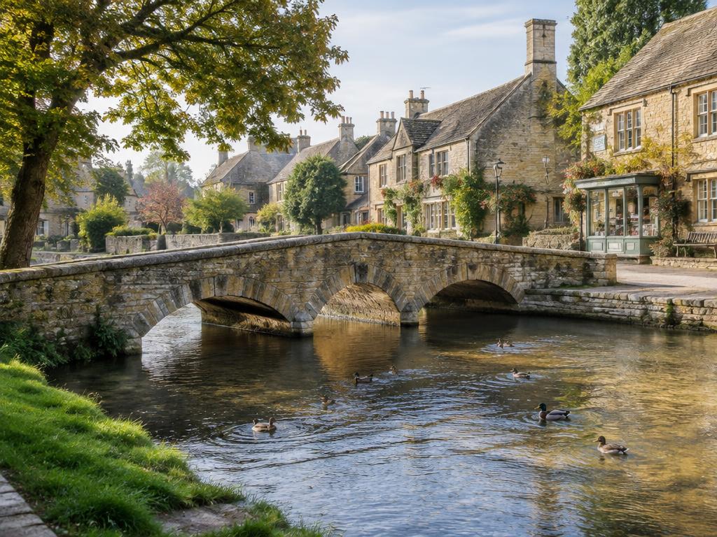 Riverside life in the heart of the village