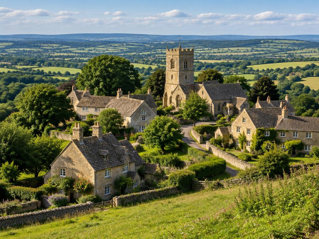 Farmland on the village edge