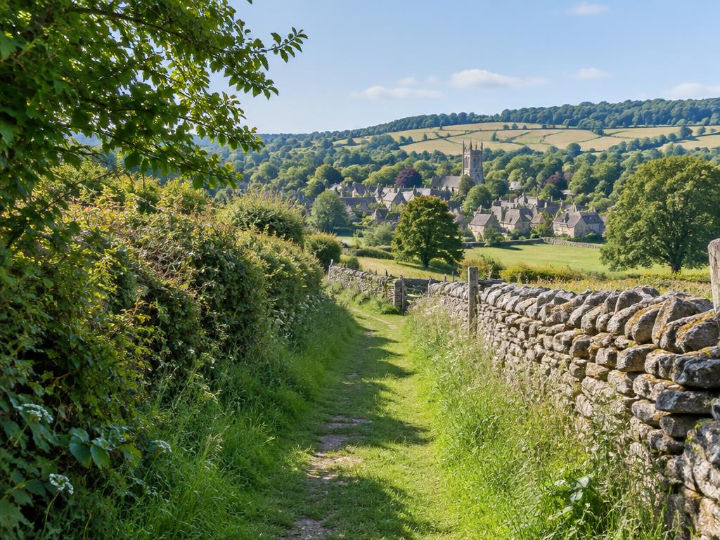 Evening light over the Evenlode valley